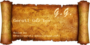 Gerstl Gábor névjegykártya