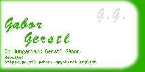 gabor gerstl business card